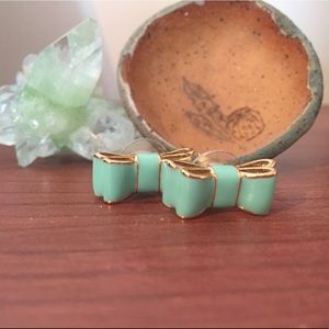 Kate Spade teal bow studs